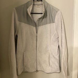 White Fuzzy Zip-Up